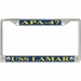 USS Lamar APA-47 License Plate Frame
