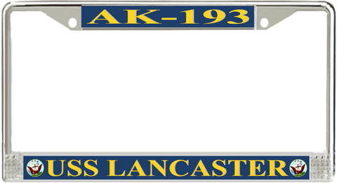 USS Lancaster AK-193 License Plate Frame