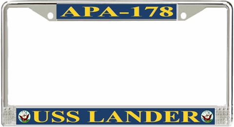 USS Lander APA-178 License Plate Frame