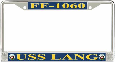 USS Lang FF-1060 License Plate Frame