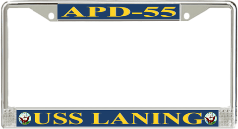 USS Laning APD-55 License Plate Frame