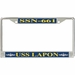 USS Lapon SSN-661 License Plate Frame