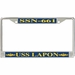 USS Lapon SSN-661 License Plate Frame