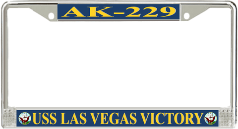 USS Las Vegas Victory AK-229 License Plate Frame