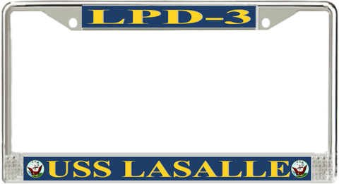 USS LaSalle LPD-3 License Plate Frame