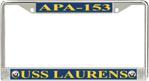 USS Laurens APA-153 License Plate Frame