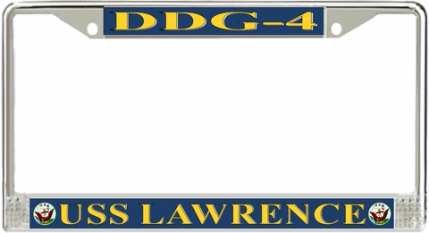 USS Lawrence DDG-4 License Plate Frame