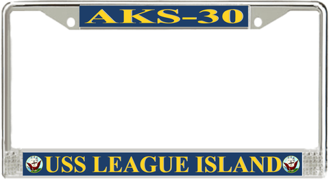 USS League Island AKS-30 License Plate Frame