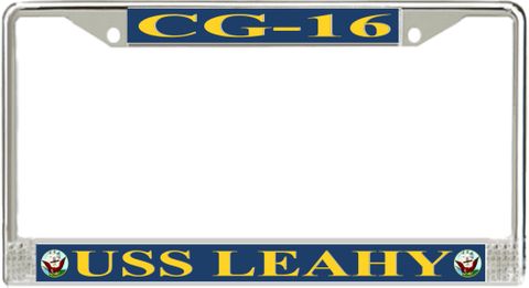 USS Leahy CG-16 License Plate Frame