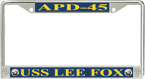 USS Lee Fox APD-45 License Plate Frame