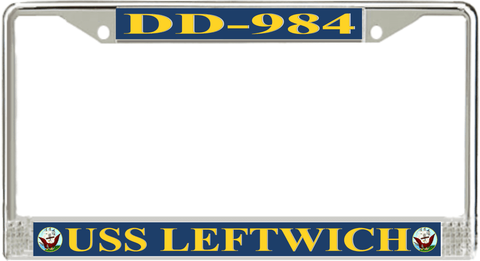 USS Leftwich DD-984 License Plate Frame