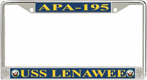 USS Lenawee APA-195 License Plate Frame