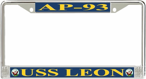 USS Leon AP-93 License Plate Frame