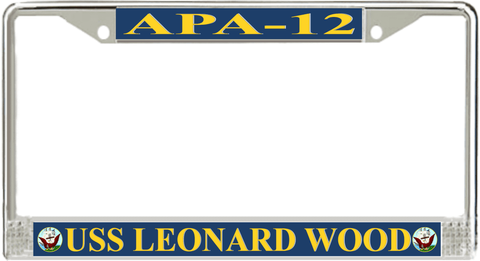 USS Leonard Wood APA-12 License Plate Frame