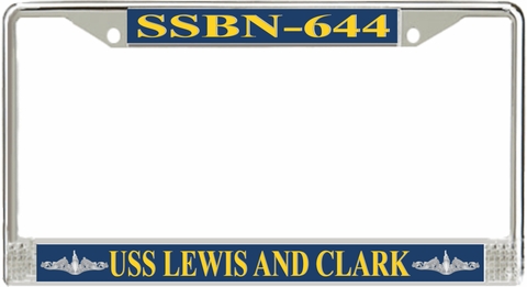 USS Lewis and Clark SSBN-644 License Plate Frame