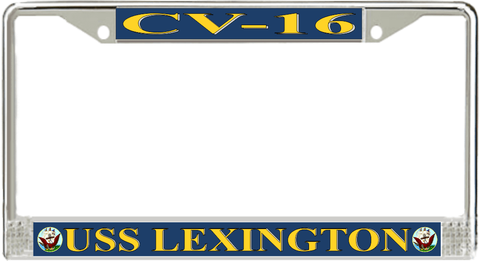 USS Lexington CV-16 License Plate Frame