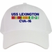 USS Lexington CVA-16 with Vietnam Service Ribbons Embroidered Cap