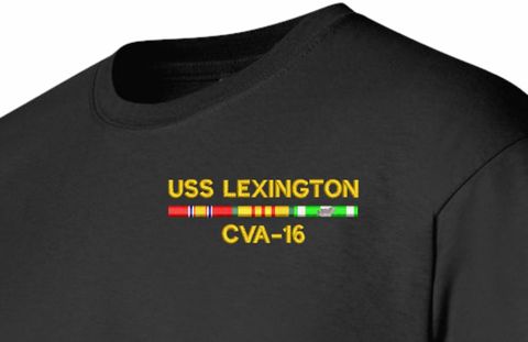 USS Lexington CVA-16 with Vietnam Service Ribbons T-Shirt