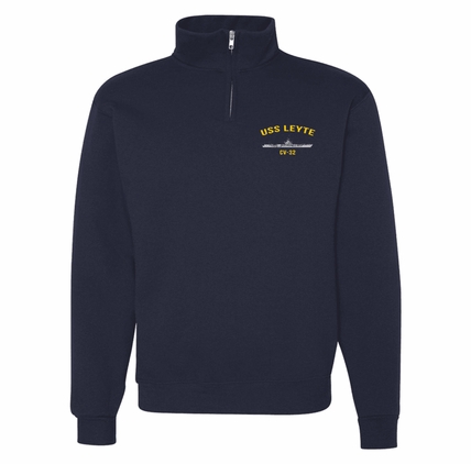 USS Leyte CV-32 Printed Quarter-Zip