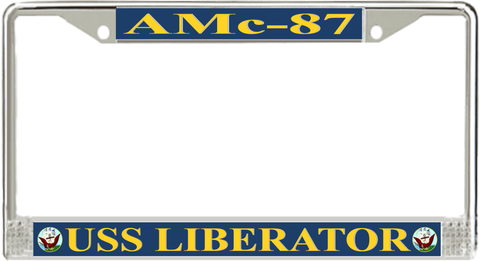 USS Liberator AMc-87 License Plate Frame