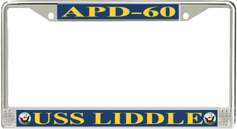 USS Liddle APD-60 License Plate Frame