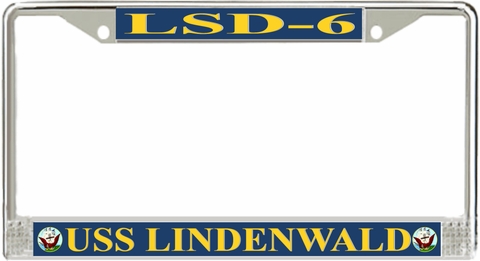 USS Lindenwald LSD-6 License Plate Frame
