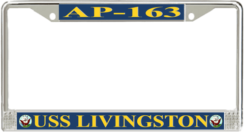 USS Livingston AP-163 License Plate Frame