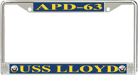 USS Lloyd APD-63 License Plate Frame