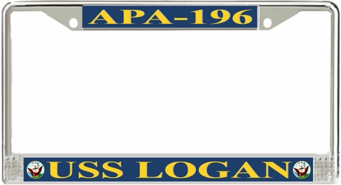 USS Logan APA-196 License Plate Frame