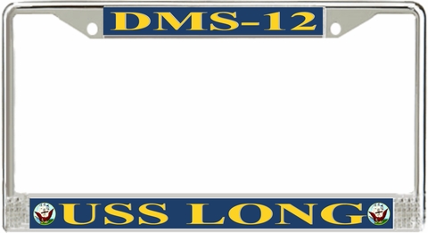 USS Long DMS-12 License Plate Frame