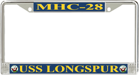 USS Longspur MHC-28 License Plate Frame