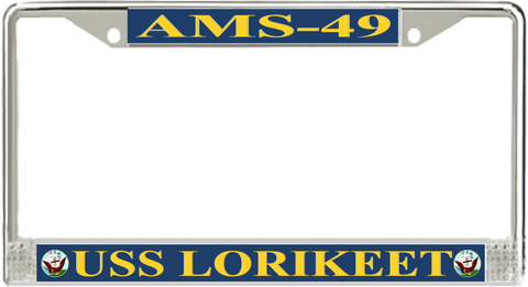 USS Lorikeet AMS-49 License Plate Frame