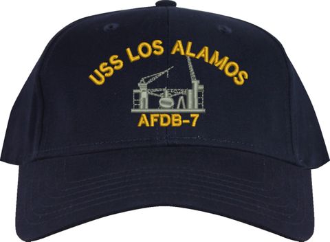 USS Los Alamos AFDB-7 Navy Blue Low-Profile Cap (Made in the USA)