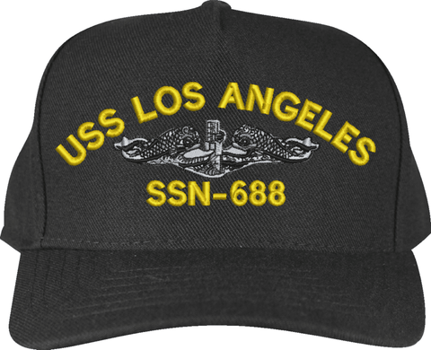 USS Los Angeles SSN-688 Custom Embroidered Cap
