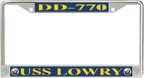 USS Lowry DD-770 License Plate Frame