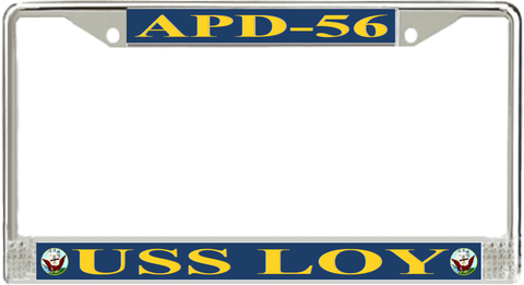 USS Loy APD-56 License Plate Frame