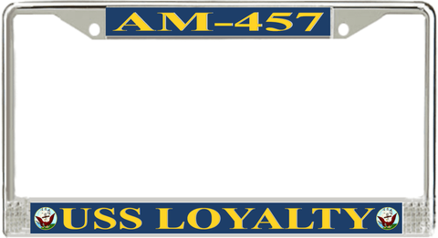 USS Loyalty AM-457 License Plate Frame