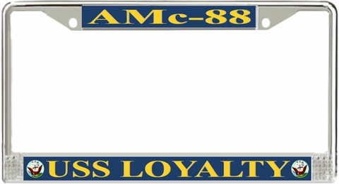 USS Loyalty AMc-88 License Plate Frame
