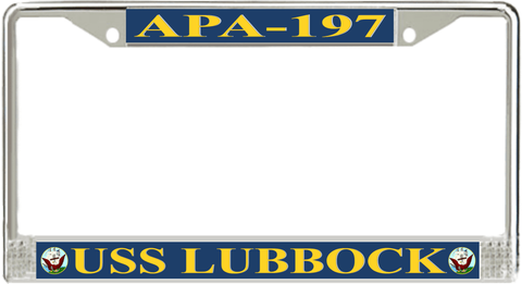 USS Lubbock APA-197 License Plate Frame