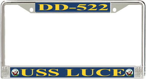 USS Luce DD-522 License Plate Frame