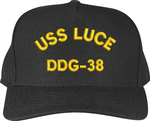 USS Luce DDG-38 Ship Text Only Custom Embroidered Cap