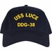 USS Luce DDG-38 Ship Text Only Custom Embroidered Cap