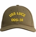 USS Luce DDG-38 Ship Text Only Custom Embroidered Cap