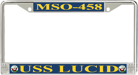 USS Lucid MSO-458 License Plate Frame