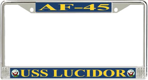 USS Lucidor AF-45 License Plate Frame