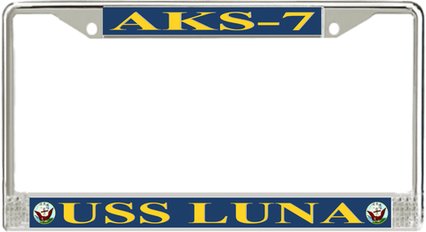 USS Luna AKS-7 License Plate Frame