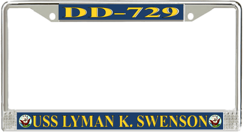 USS Lyman K. Swenson DD-729 License Plate Frame