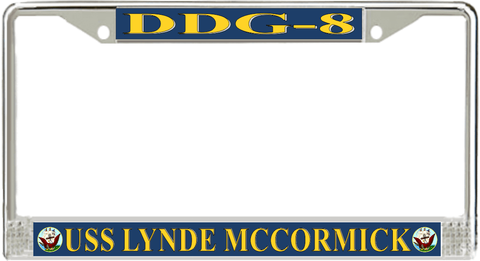 USS Lynde McCormick DDG-8 License Plate Frame