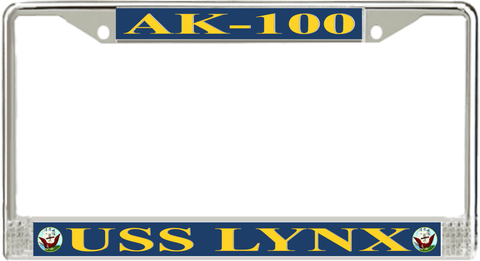 USS Lynx AK-100 License Plate Frame