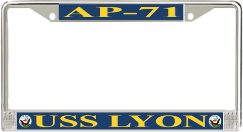 USS Lyon AP-71 License Plate Frame